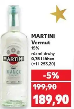 Kaufland MARTINI Vermut 15% nabídka