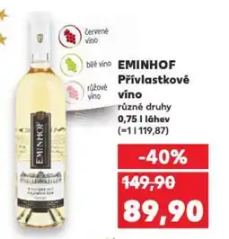 Kaufland EMINHOF Přívlastkové víno nabídka