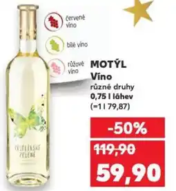 Kaufland MOTÝL Víno nabídka