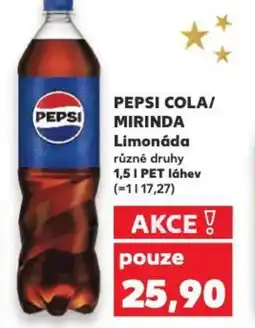Kaufland PEPSI COLA/ MIRINDA Limonáda nabídka