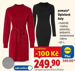 Lidl esmaraⓇ Úpletové šaty nabídka