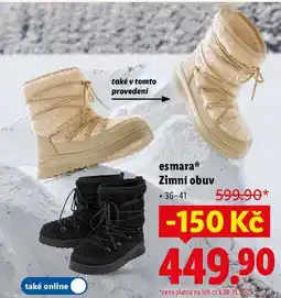 Lidl esmara Zimní obuv nabídka