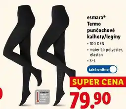 Lidl esmaraⓇ Termo punčochové kalhoty/legíny nabídka