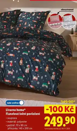 Lidl Livarno home Flanelové ložní povlečení nabídka