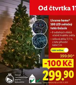 Lidl Livarno home 580 LED světelný řetěz Galaxie nabídka