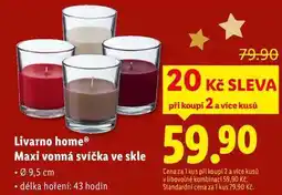 Lidl Livarno home Maxi vonná svíčka ve skle nabídka