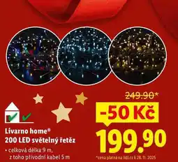 Lidl Livarno home 200 LED světelný řetěz nabídka