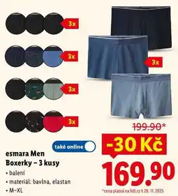 Lidl esmara Men Boxerky - 3 kusy nabídka