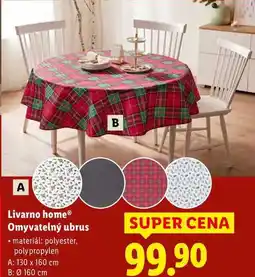 Lidl Livarno home Omyvatelný ubrus nabídka