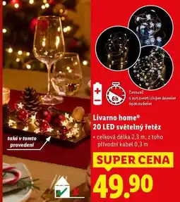 Lidl Livarno home 20 LED světelný řetěz nabídka