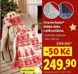 Lidl Livarno home Hebká deka z mikrovlákna nabídka