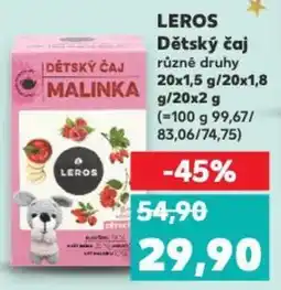 Kaufland LEROS Dětský čaj nabídka