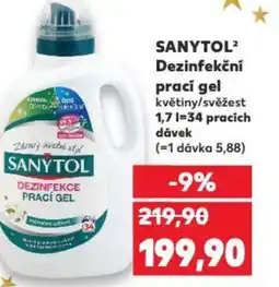 Kaufland SANYTOL Dezinfekční prací gel květiny/svěžest nabídka