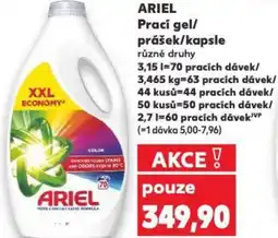 Kaufland ARIEL Prací gel/ prášek/kapsle nabídka
