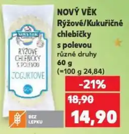 Kaufland NOVÝ VĚK Rýžové/Kukuřičné chlebíčky s polevou nabídka