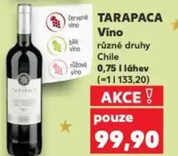 Kaufland TARAPACA Víno nabídka