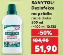 Kaufland SANYTOL Dezinfekce na prádlo nabídka