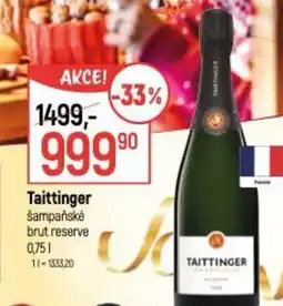 Globus Taittinger šampaňské brut reserve nabídka