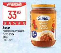 Globus Sunar masozeleninový příkrm nabídka