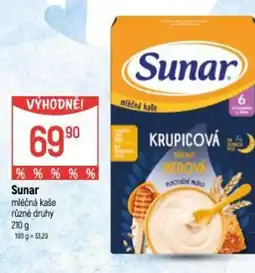 Globus Sunar mléčná kaše nabídka