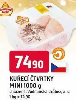 Trefa KUŘECÍ ČTVRTKY MINI 1000 g chlazené nabídka