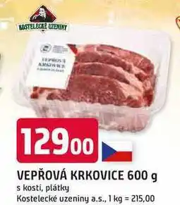 Trefa VEPŘOVÁ KRKOVICE 600 g s kosti, plátky nabídka