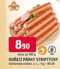 Trefa KUŘECÍ PÁRKY STRIPTÝZKY 100g nabídka