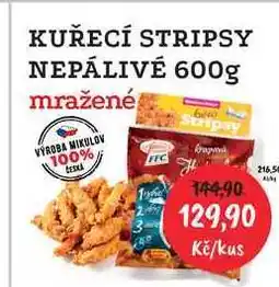 RABBIT řeznictví KUŘECÍ STRIPSY NEPÁLIVÉ 600g mražené nabídka