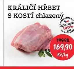 RABBIT řeznictví KRÁLIČÍ HŘBET S KOSTÍ chlazený 1kg nabídka