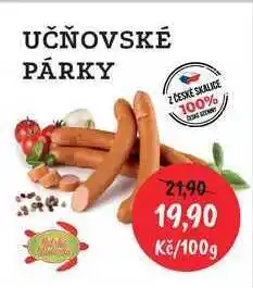 RABBIT řeznictví UČŇOVSKÉ PÁRKY Z ČESKÉ SKALICE 100% 100g nabídka