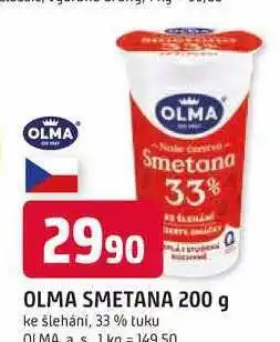 Trefa OLMA SMETANA 200 g ke šlehání, 33% tuku nabídka