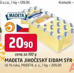 Trefa MADETA JIHOČESKÝ EIDAM SÝR 45% tuku, 100g nabídka