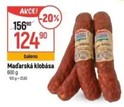 Globus Maďarská klobása nabídka