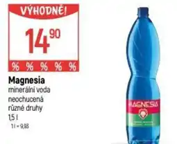 Globus Magnesia minerální voda neochucená nabídka