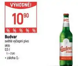 Globus Budvar světlé výčepní pivo nabídka