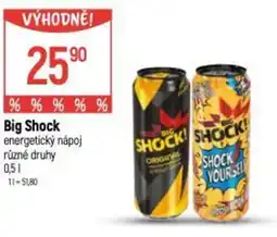 Globus Big Shock energetický nápoj nabídka