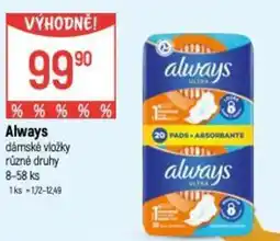 Globus Always dámské vložky nabídka