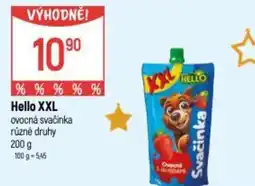 Globus Hello XXL ovocná svačinka nabídka