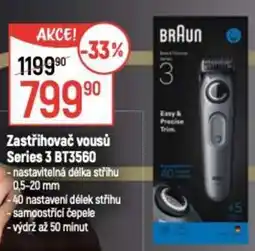 Globus BRAUN Zastřihovač vousů Series 3 BT3560 nabídka