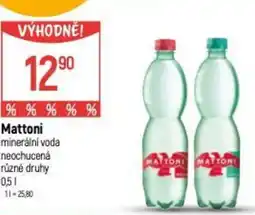Globus Mattoni minerální voda neochucená nabídka