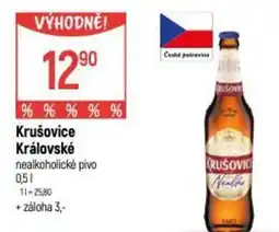 Globus Krušovice Královské nealkoholické pivo nabídka