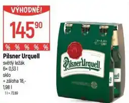 Globus Pilsner Urquell světlý ležák nabídka