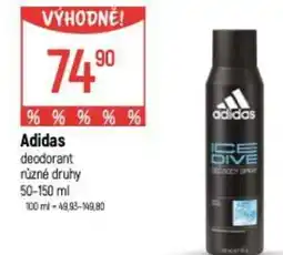 Globus Adidas deodorant nabídka