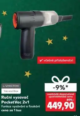 Kaufland Ruční vysavač PocketVac 2v1 nabídka