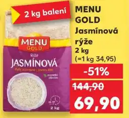 Kaufland MENU GOLD Jasmínová rýže 2 kg nabídka