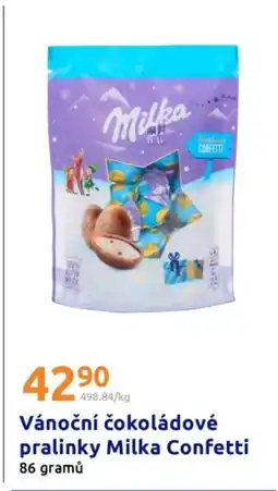 Action Vánoční čokoládové pralinky Milka Confetti nabídka