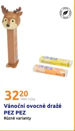 Action Vánoční ovocné dražé PEZ PEZ nabídka