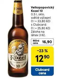 Tesco Velkopopovický Kozel 10 nabídka