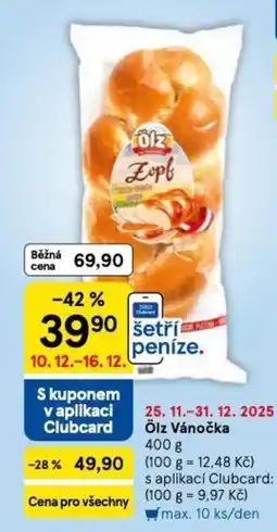 Tesco Ölz Vánočka nabídka
