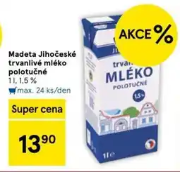 Tesco Madeta Jihočeské trvanlivé mléko polotučné nabídka